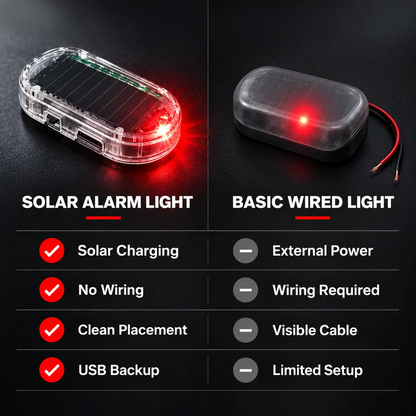 🔥 Limited-Time Deal - Solar Car Security Warning Light-DIY Flashing Security Light for Vehicle Deterrence