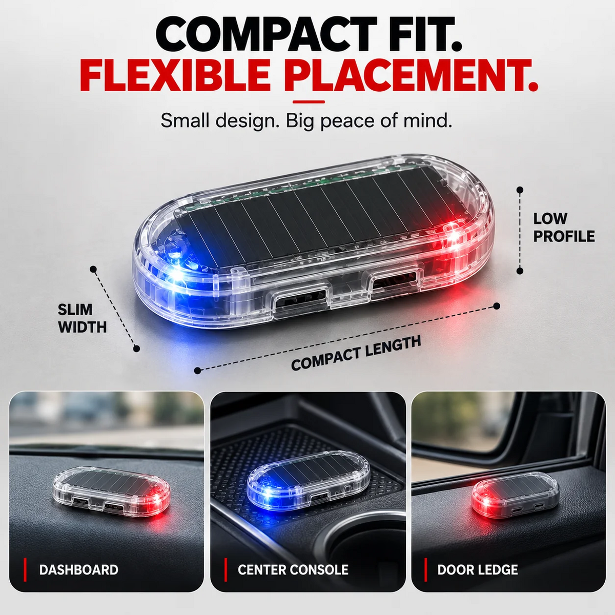 🔥 Limited-Time Deal - Solar Car Security Warning Light-DIY Flashing Security Light for Vehicle Deterrence