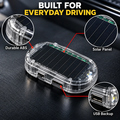 🔥 Limited-Time Deal - Solar Car Security Warning Light-DIY Flashing Security Light for Vehicle Deterrence