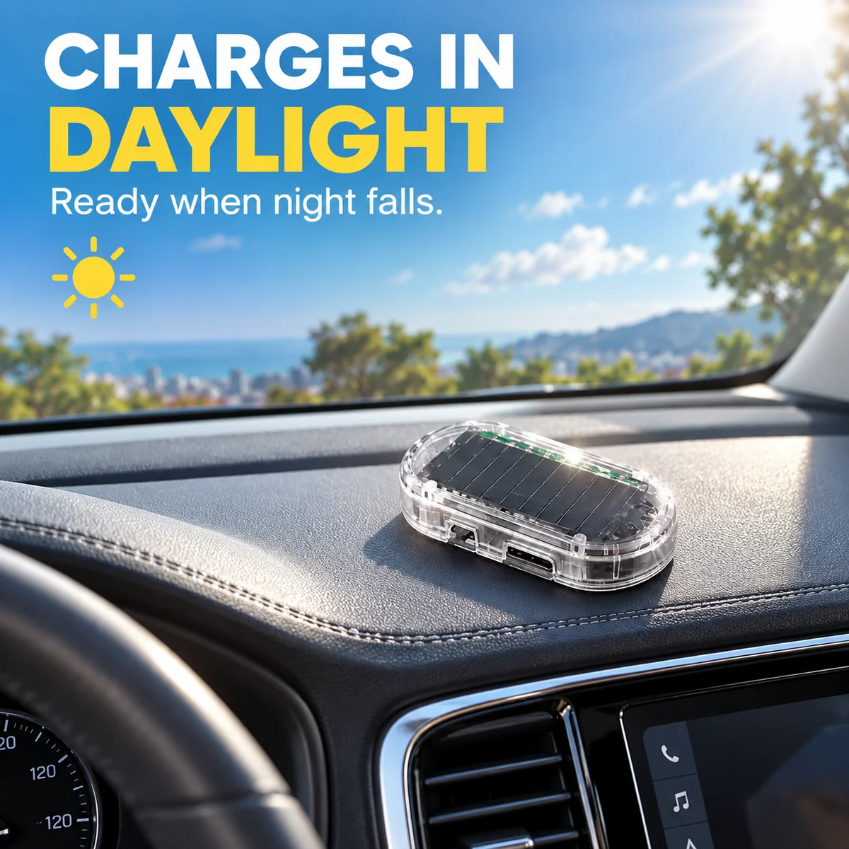 🔥 Limited-Time Deal - Solar Car Security Warning Light-DIY Flashing Security Light for Vehicle Deterrence