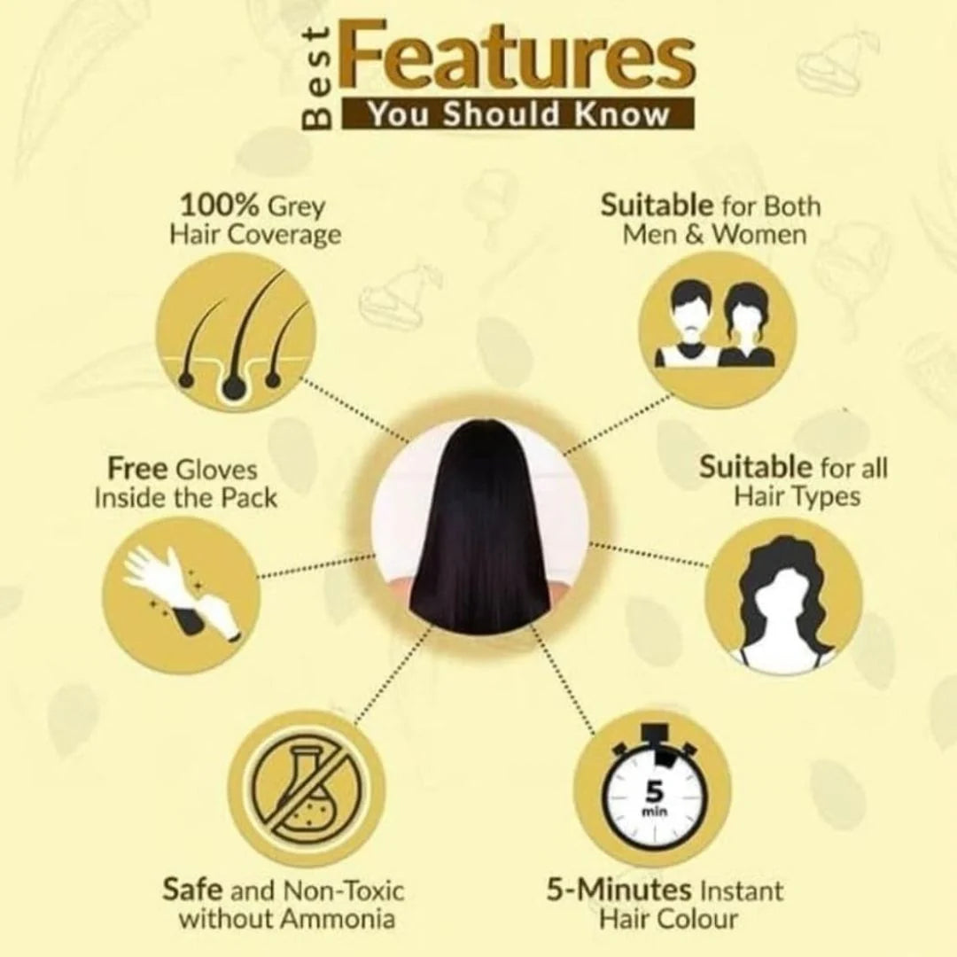 Hair Dye Instant Black Hair Shampoo for Women & Men