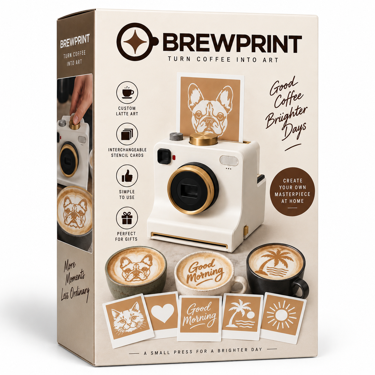 BrewPrint Coffee Photo Printer + 12 Stencil Set PRE-ORDER