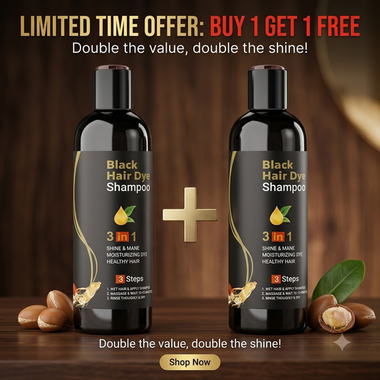 Buy 1 Get 1 Free | Hair Dye Instant Black Hair Shampoo for Women & Men | Limited Stock Left