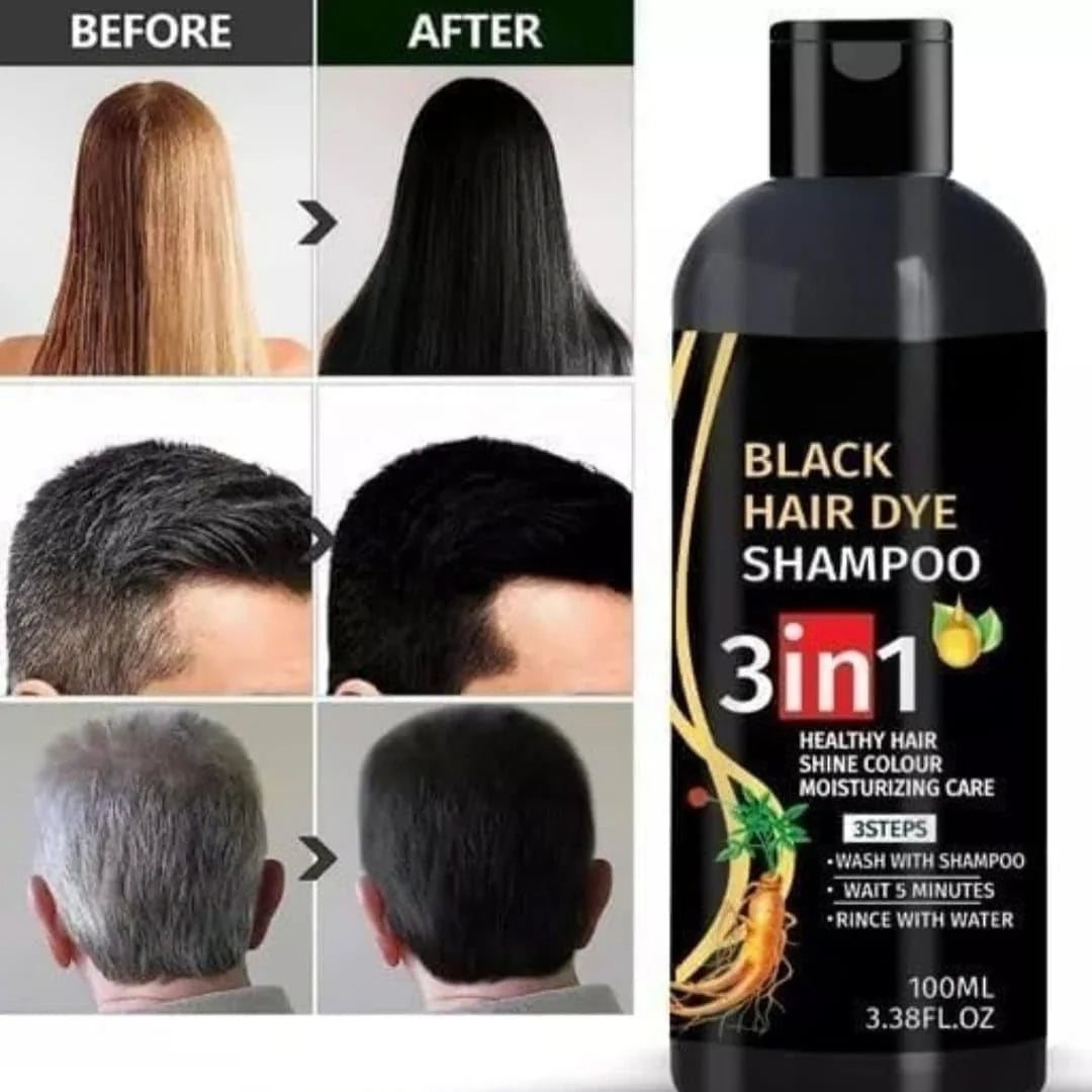Hair Dye Instant Black Hair Shampoo for Women & Men